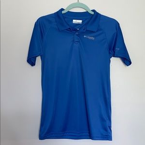 Boys Large Columbia PFG Blue Polo